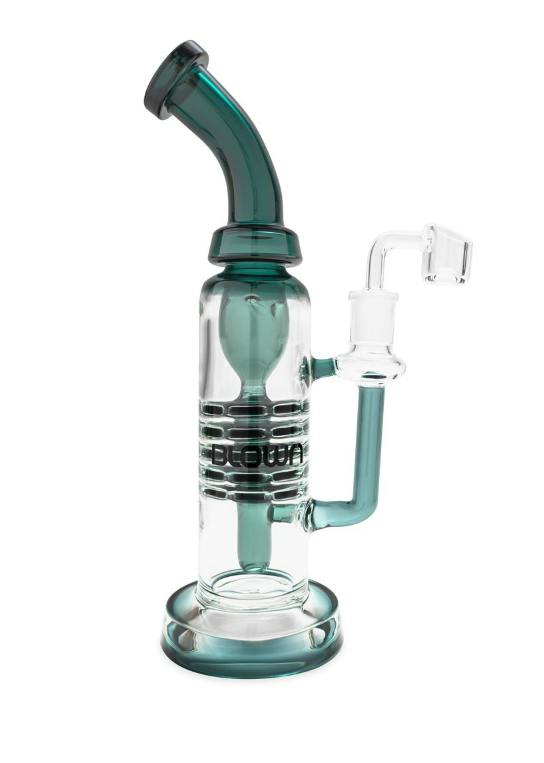 BLOWN Glass Goods BETA Rig w/ Plate Percs - Dark Green