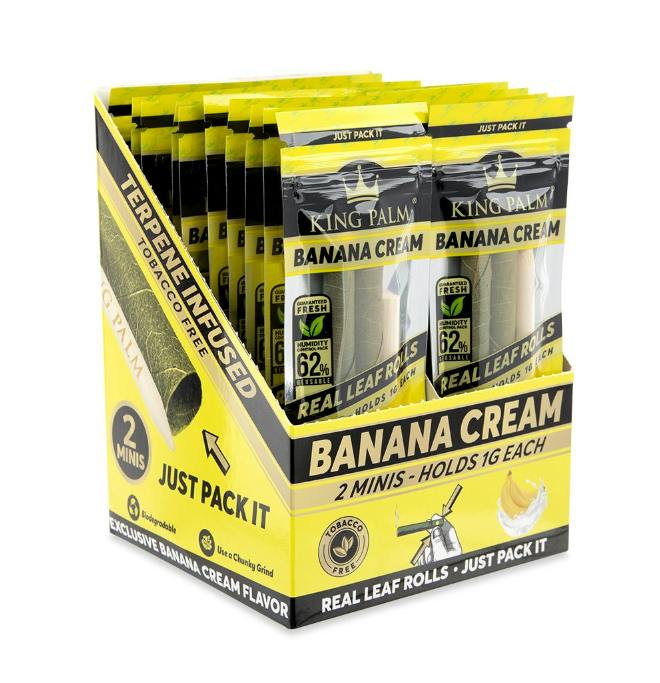 King Palm Mini Size Banana Cream Flavored Wraps - 2 Pack