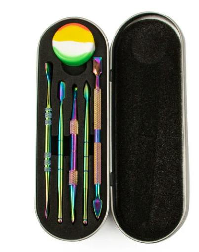 LIT Silicone Anodized Dabber Set with Carrying Case