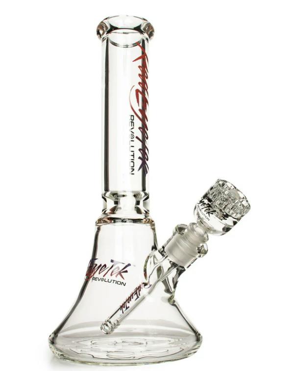 Red Eye Tek 14" Tall 7mm Thick Revolution Bell Base Water Pipe Multiple Colours