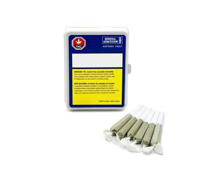 General Admission - Kootenay Fruit 6 x 0.5g Pre-Rolls