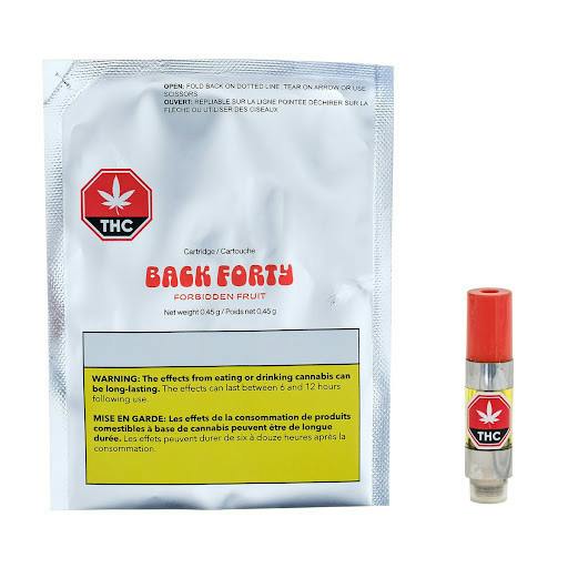 Back Forty - Forbidden Fruit Indica 1.0 g Prefilled Vape Cartridge