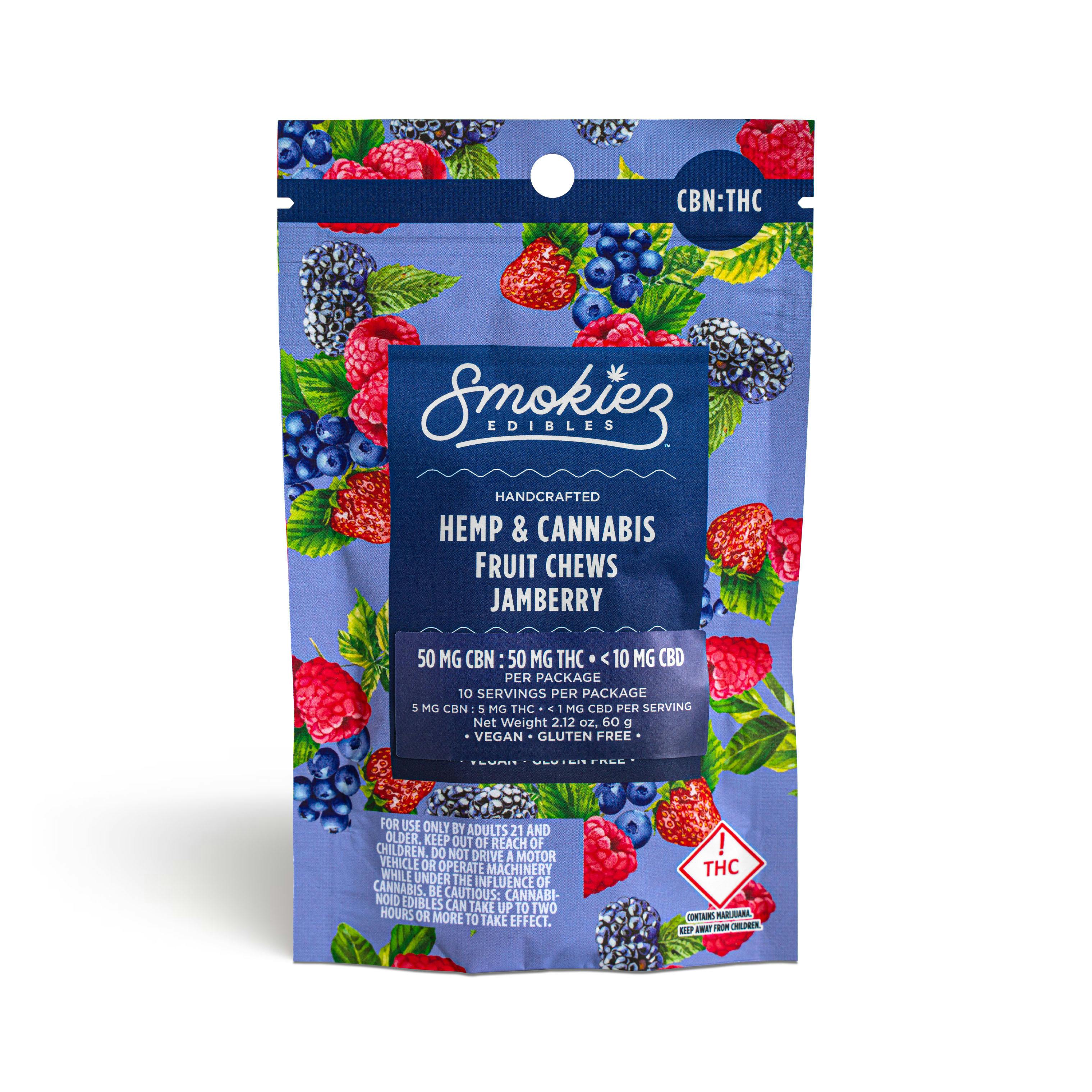 Sweet Jamberry Fruit Chews THC/CBN 1:1 (Sleep)