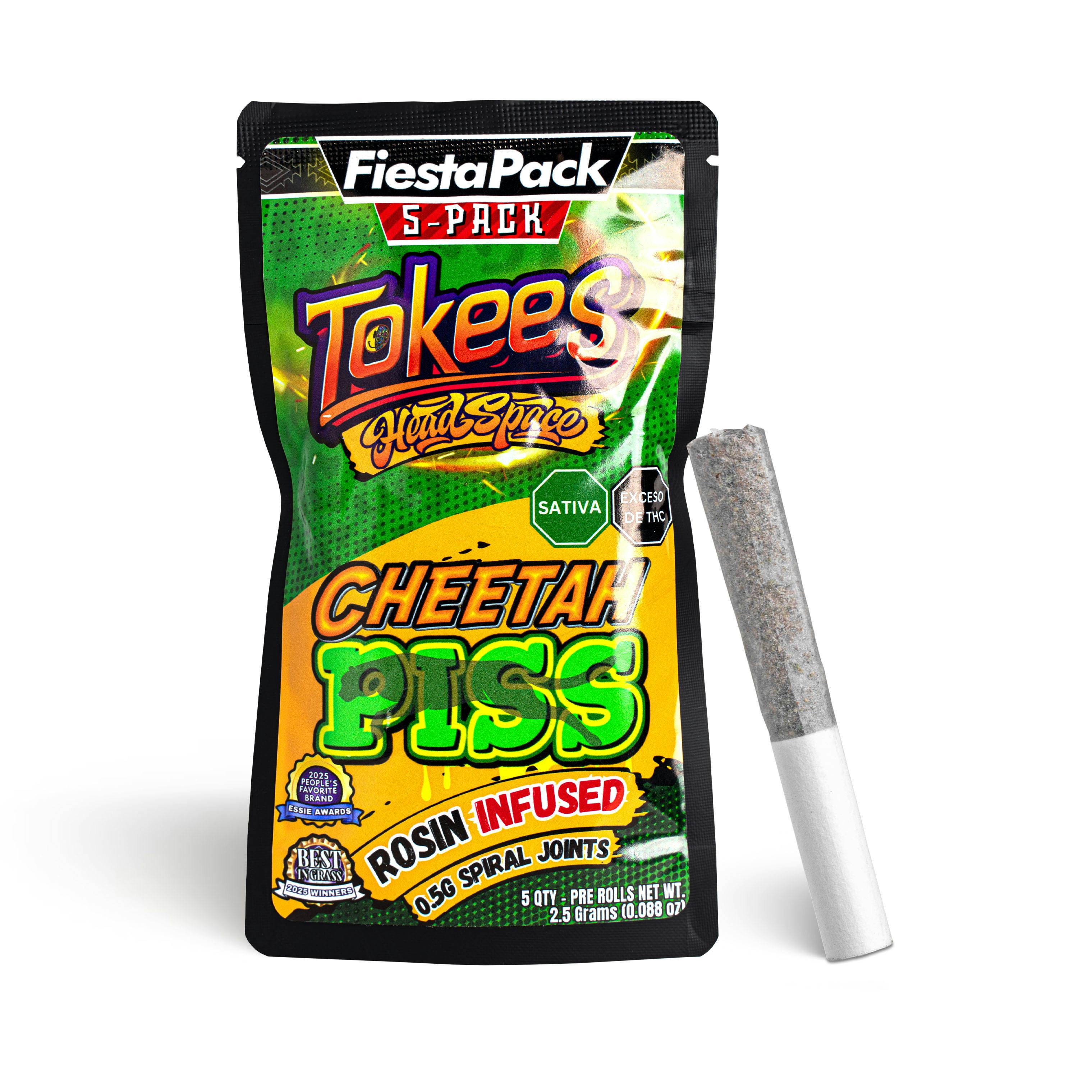 Cheetah Piss Tokees Rosin Infused Pre-Roll - 5 Pack