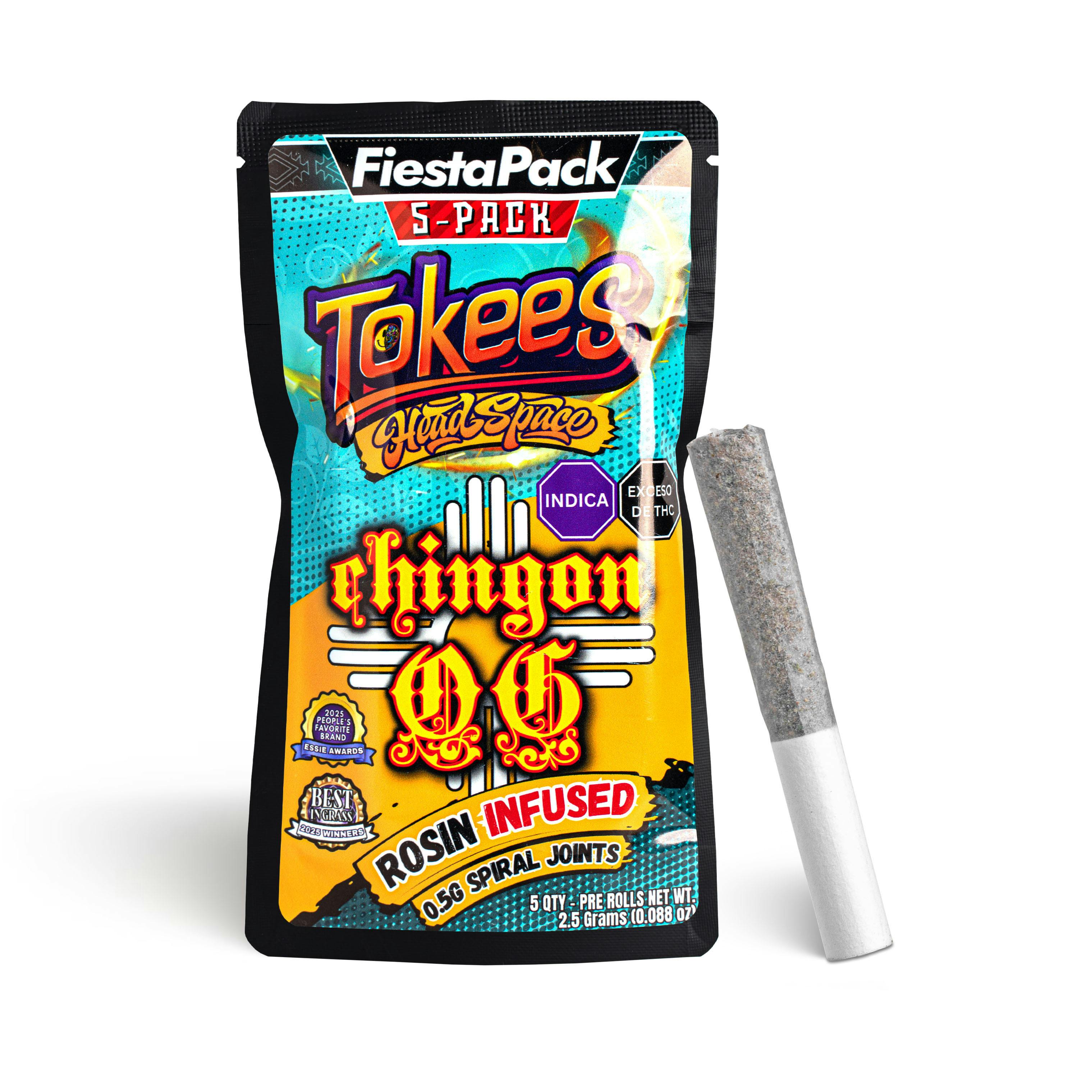 Chingon OG Tokees Rosin Infused Pre-Roll - 5 Pack