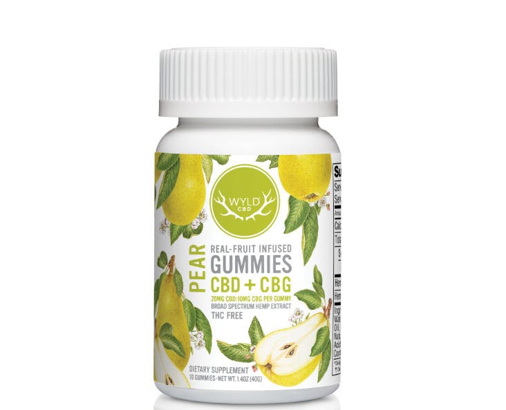 Wyld Hemp Gummies Pear 200MG CBD / 100 MG CBG