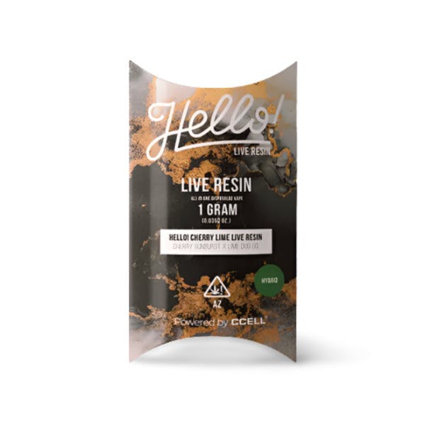Hello! Live Resin Disposable Vape 1g Tropical Citrus Surge