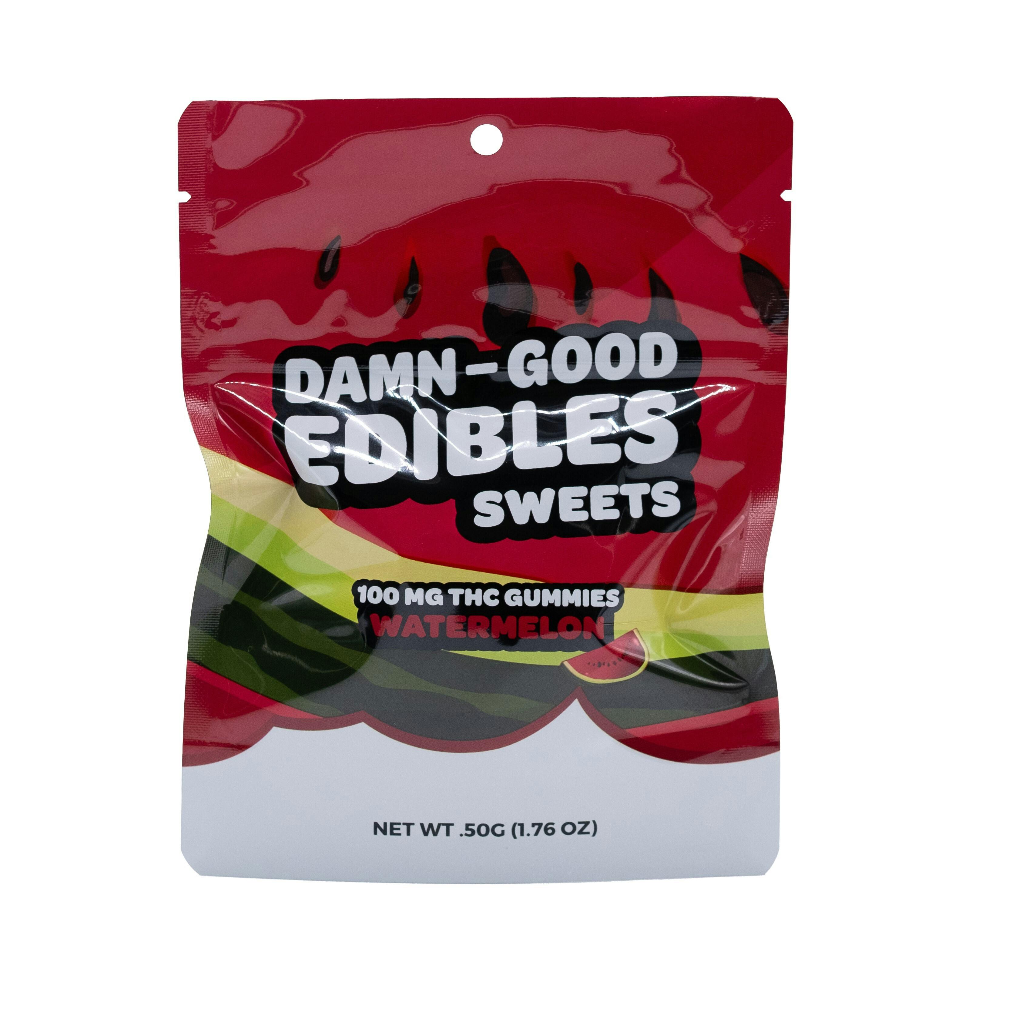 Damn Good Edibles Sweet Gummies 100 MG Watermelon 10pk