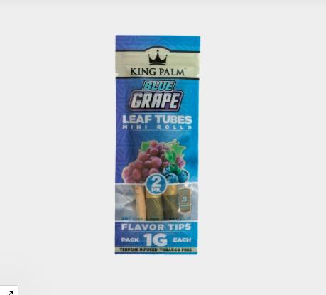 King Palm - Leaf Tube Mini Rolls Blue Grape 2ct