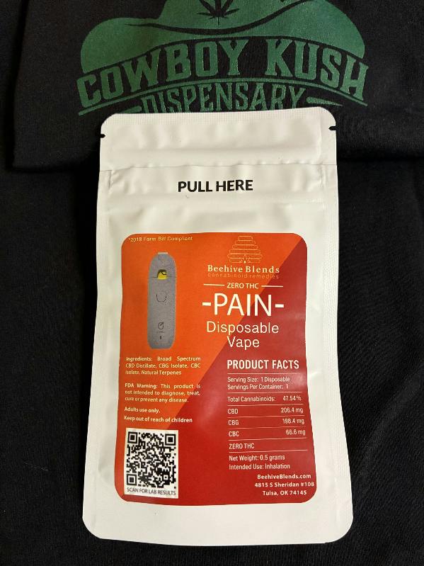 EOCO - Disposable CBD Vape 0.5g - PAIN CBD 200mg - CBG CBC