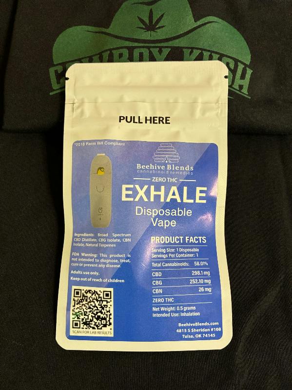 EOCO - Disposable CBD Vape 0.5g - EXHALE CBD 300mg - CBN CBG