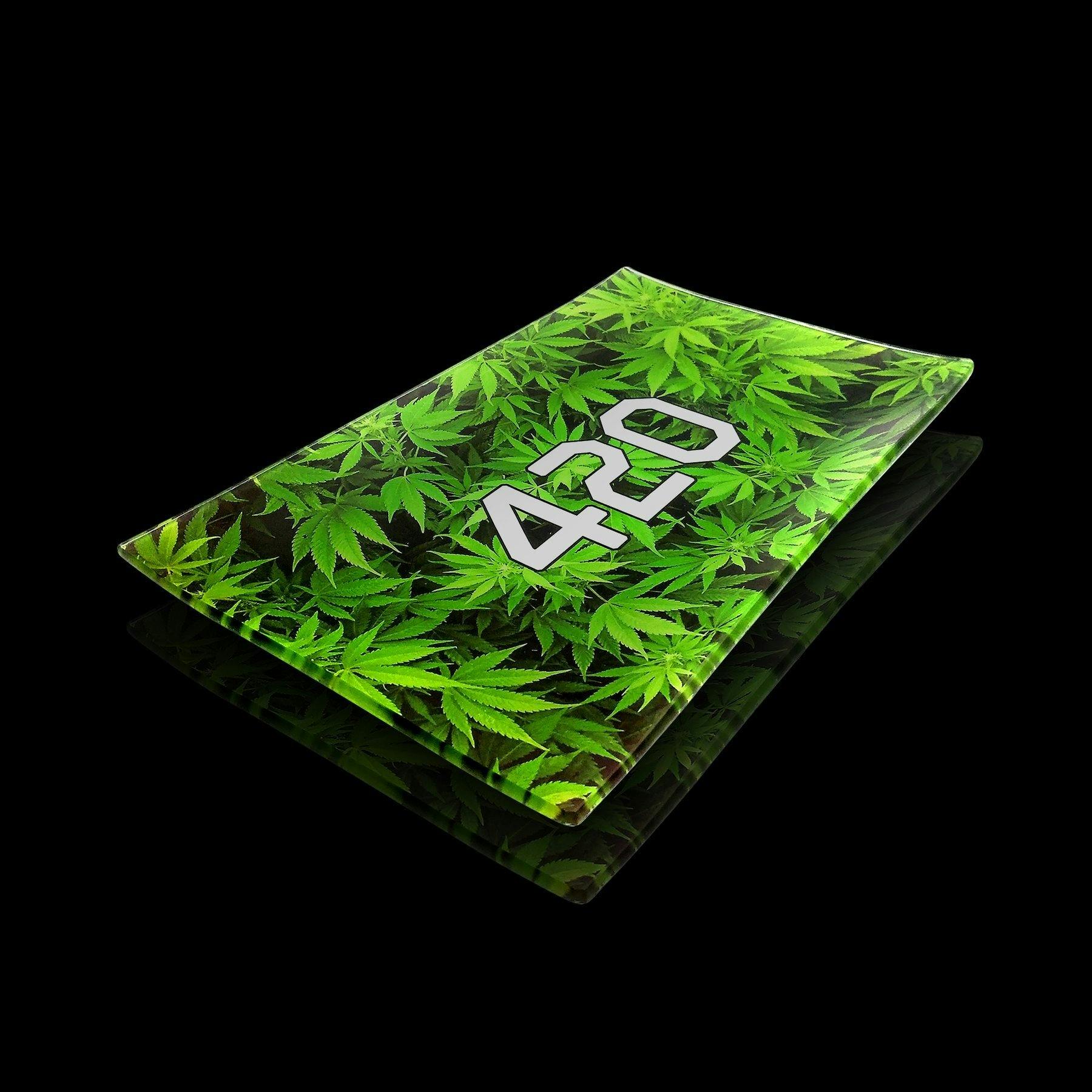 Rolling tray glass