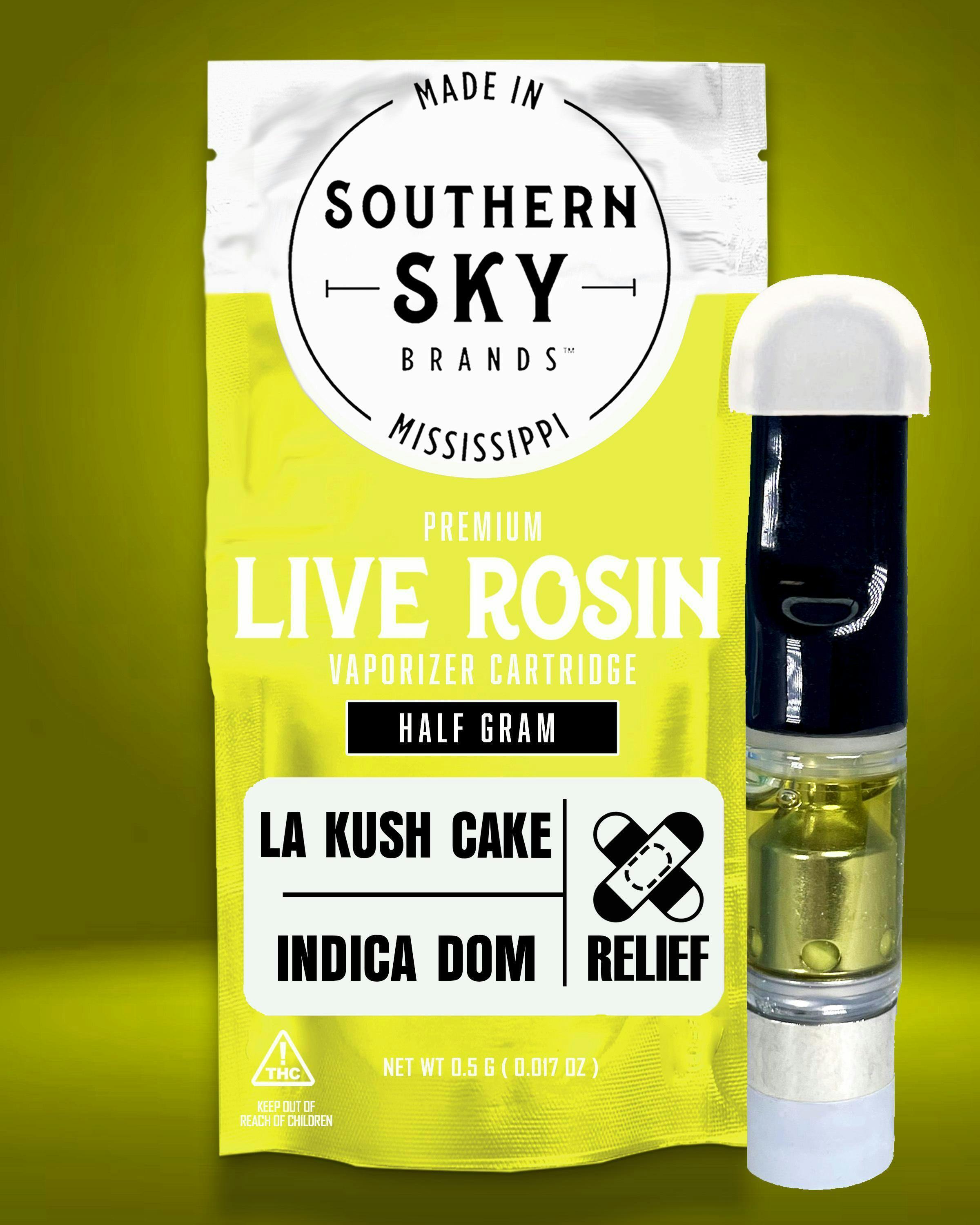 Southern Sky | 0.5g Live Rosin LA Kush Cake | Vape Cart
