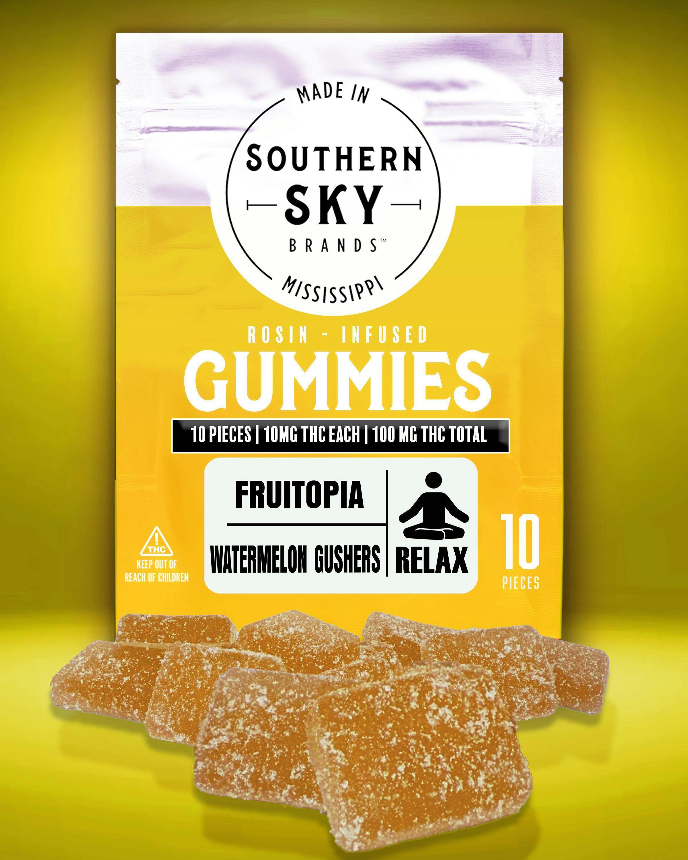 Southern Sky | 100mg Fruitopia Watermelon Gushers | Rosin Gummies