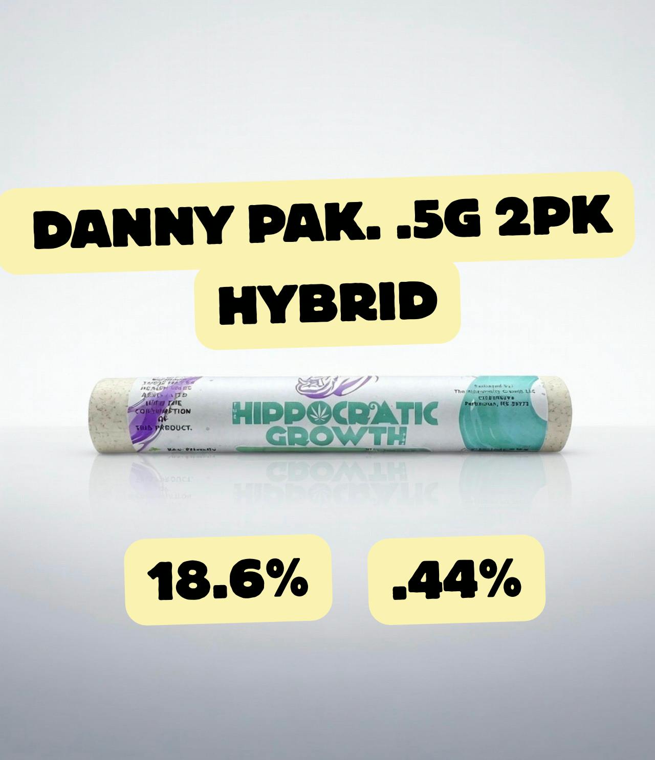 Hippocratic Growth | Danny Pakistani Pre-rolls .5g (2 Pack)