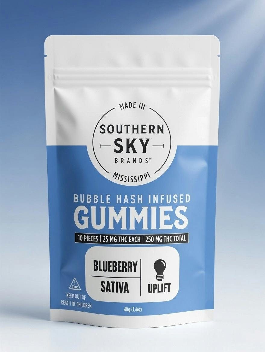 Southern Sky | 250mg Blueberry Sativa | Hash Gummies