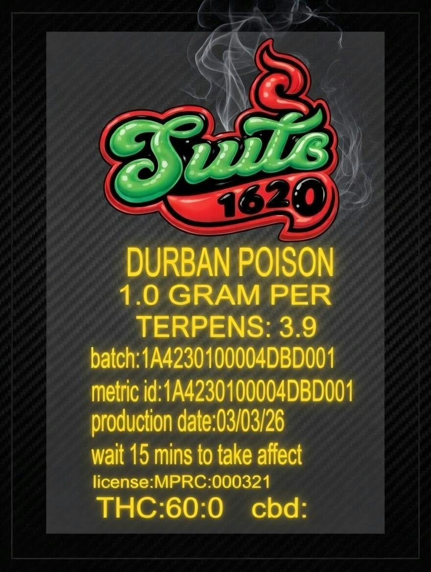 Suite 1620 | Durban Poison Disposable Pen 1g