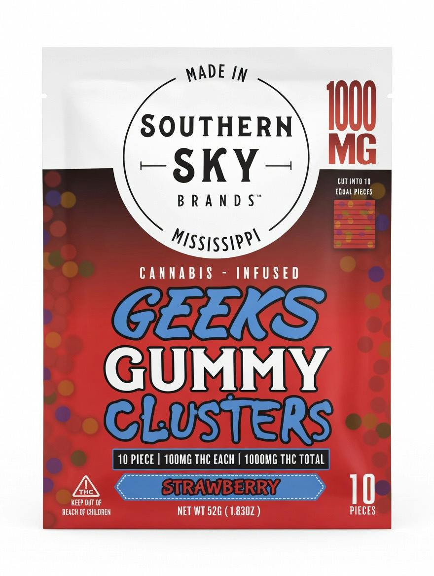 Southern Sky | 1000mg Strawberry Nerds-Coated Distillate Gummies