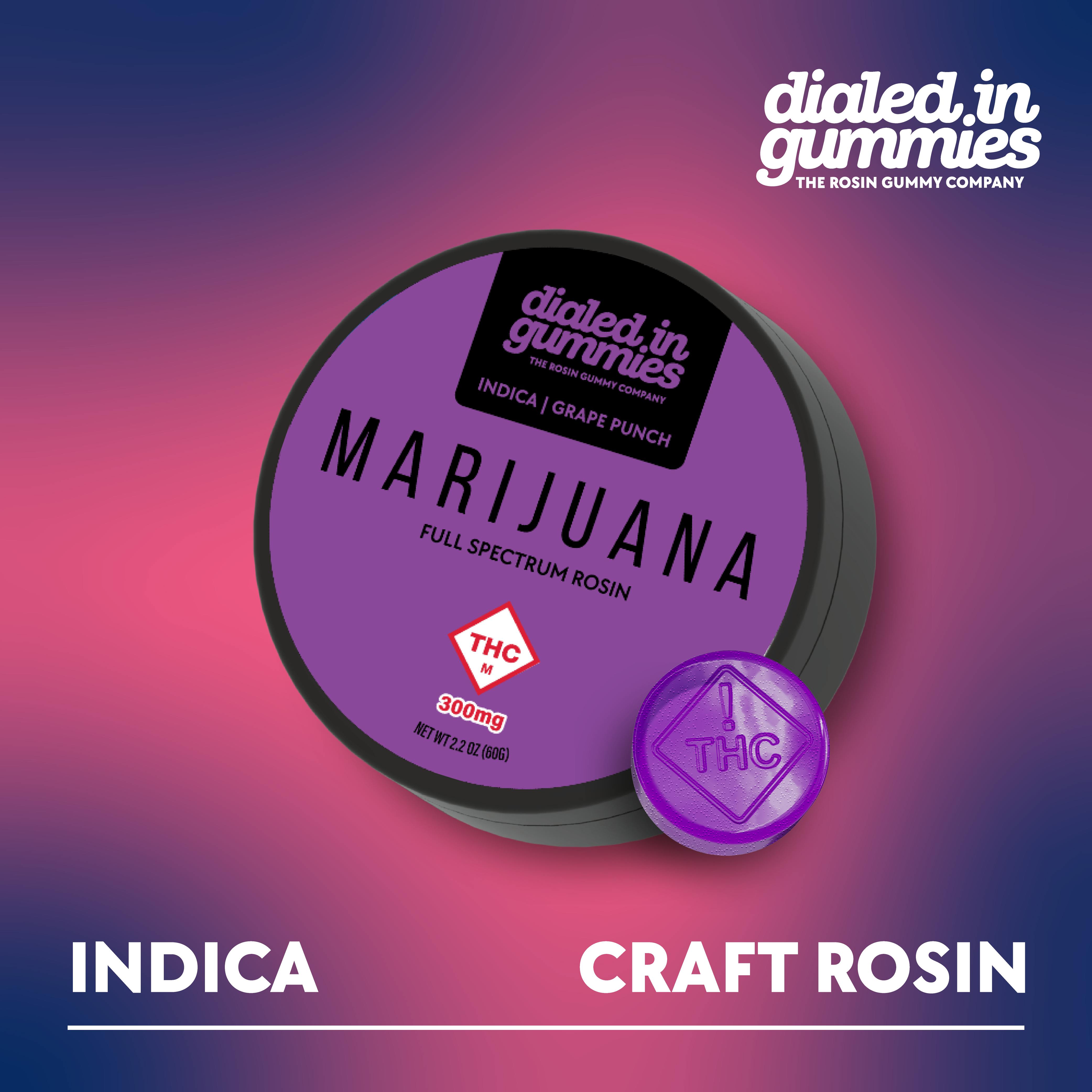 300MG GRAPE PUNCH HIGH DOSE ROSIN GUMMIES