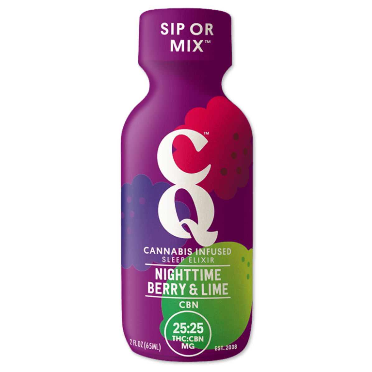 SHOT | NIGHT TIME BERRY & LIME | 1:1 THC:CBN | 25MG | 2OZ