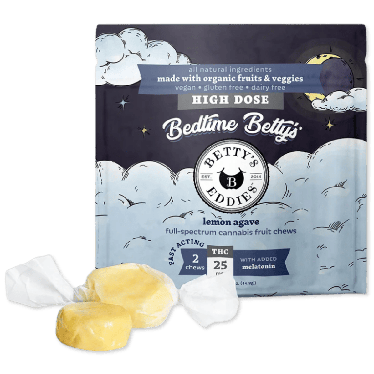 FRUIT CHEW | BEDTIME LEMON AGAVE | 50MG | 2PK