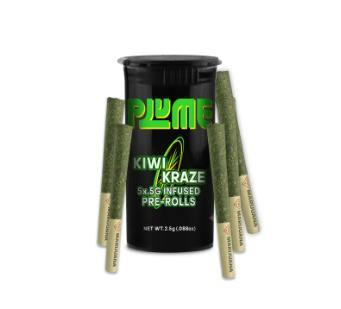 Plume: Kiwi Kraze | 5 x 0.5g Infused Pre-Rolls
