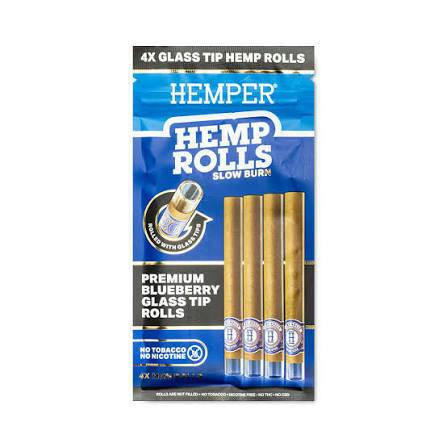 Hemper - Blueberry 4pk Hemp Rolls w/ Glass Tips
