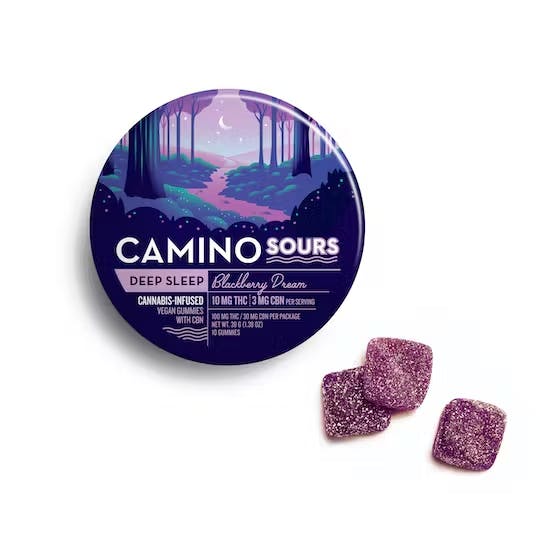 Kiva Camino Sour Gummies Blackberry Dream CBN