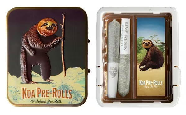 Koa Infused 2pk Prerolls .7g Green Crack x Lemon Haze