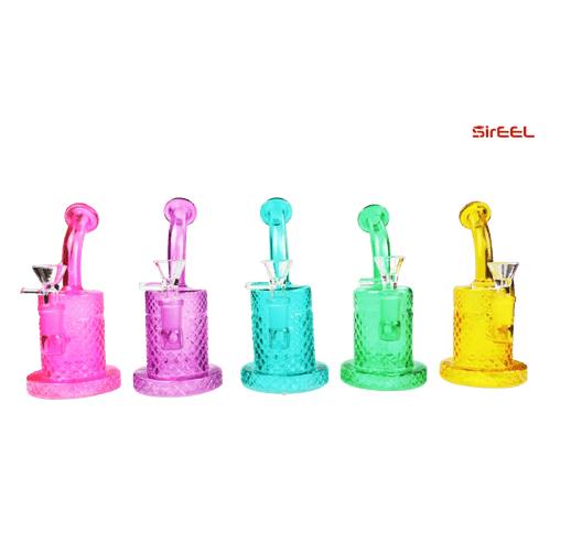 Iridized Deco Diamond Bong w/ Flower Bowl
