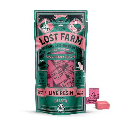 Kiva Lost Farms Live Resin Chews Watermelon