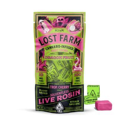 Kiva Lost Farms Live Rosin Chews Dragon Fruit
