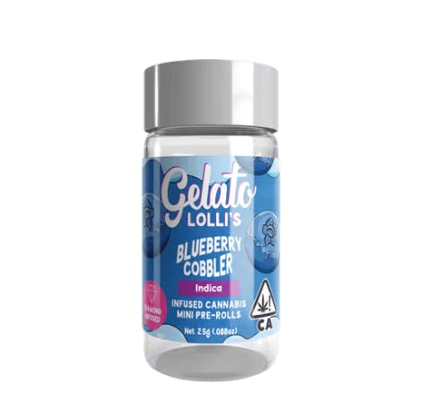 Gelato Lolli Infused 5pk Prerolls 3g Blueberry Space Cake