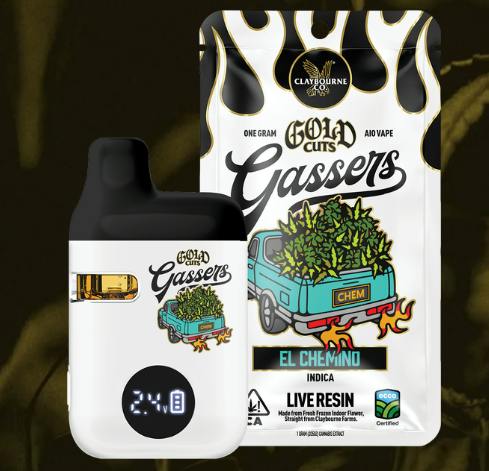 Claybourne Gold Cut Gassers All In One 1g El Chemino