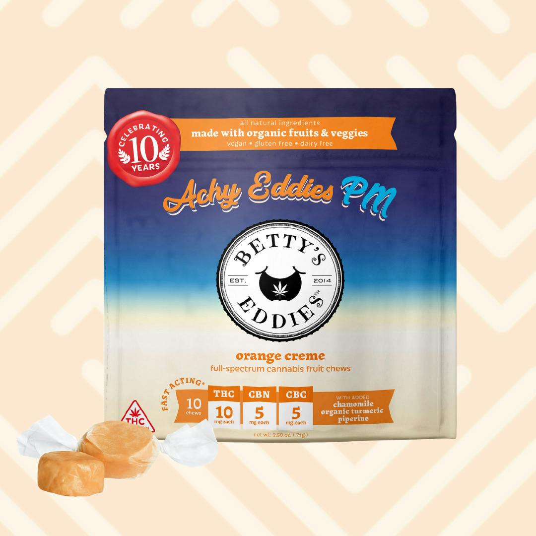 Achy Eddies PM Orange Creme 10:5:5 (THC:CBN:CBC) Chews