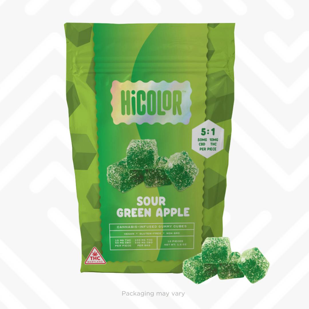 HiColor: Sour Green Apple 5:1 Gummies