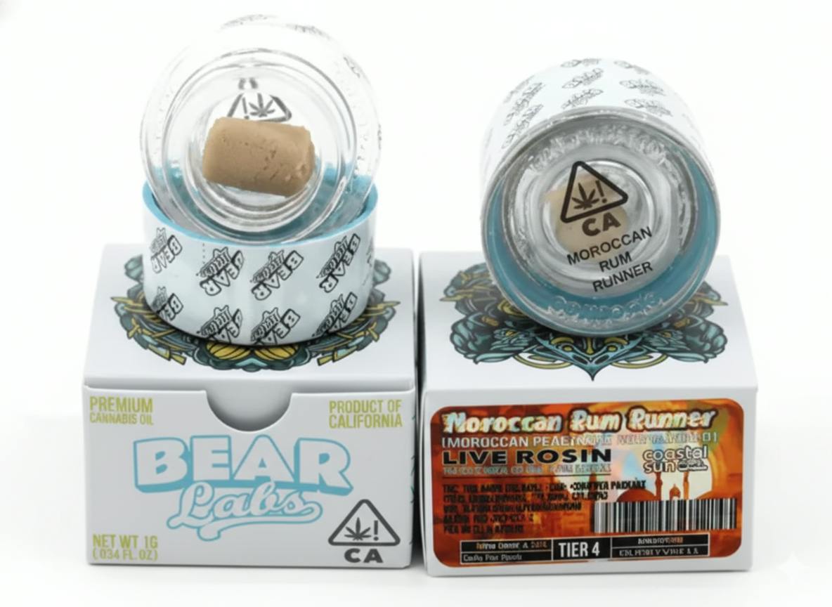 BEAR LABS - ROSIN BADDER - MOROCCAN RUM RUNNER TIER 4 - 1G