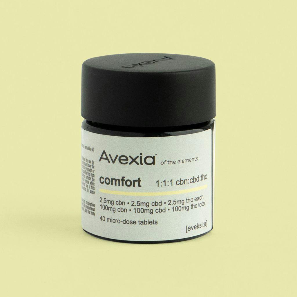 Avexia 1:1:1 THC:CBN:CBD Comfort Tablets 100mg [40pk] at Zen Leaf Cannabis Dispensary