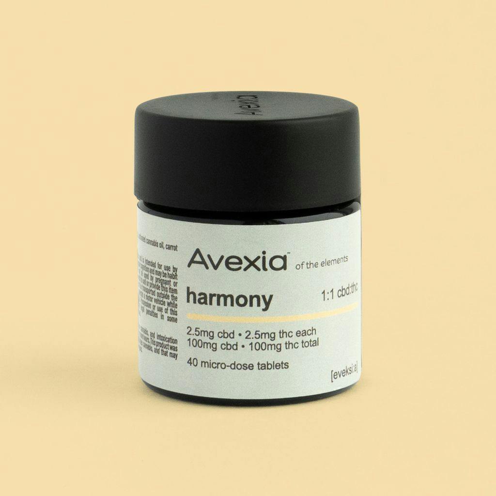 Avexia 1:1 THC:CBD Harmony Tablets 100mg [40pk] at Zen Leaf Cannabis Dispensary
