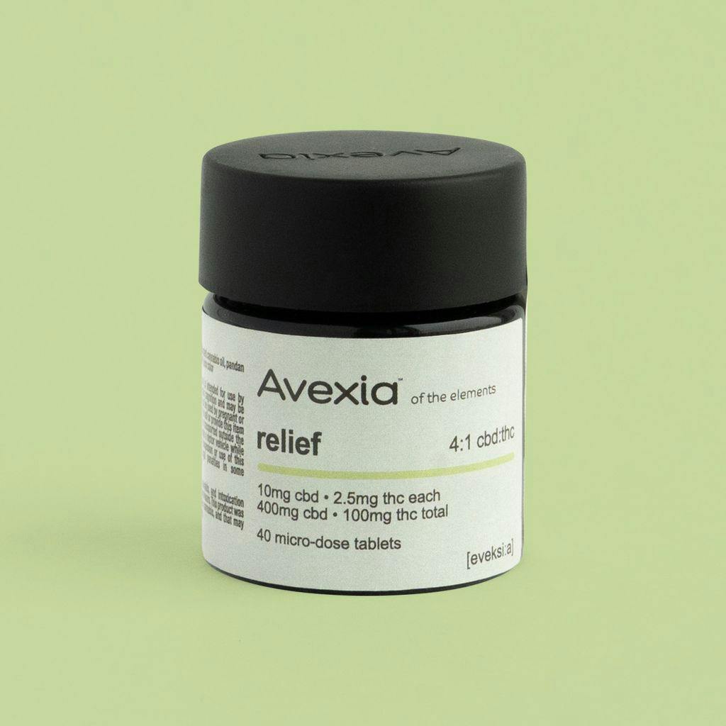 Avexia 1:4 THC:CBD Relief Tablets 100mg [40pk] at Zen Leaf Cannabis Dispensary