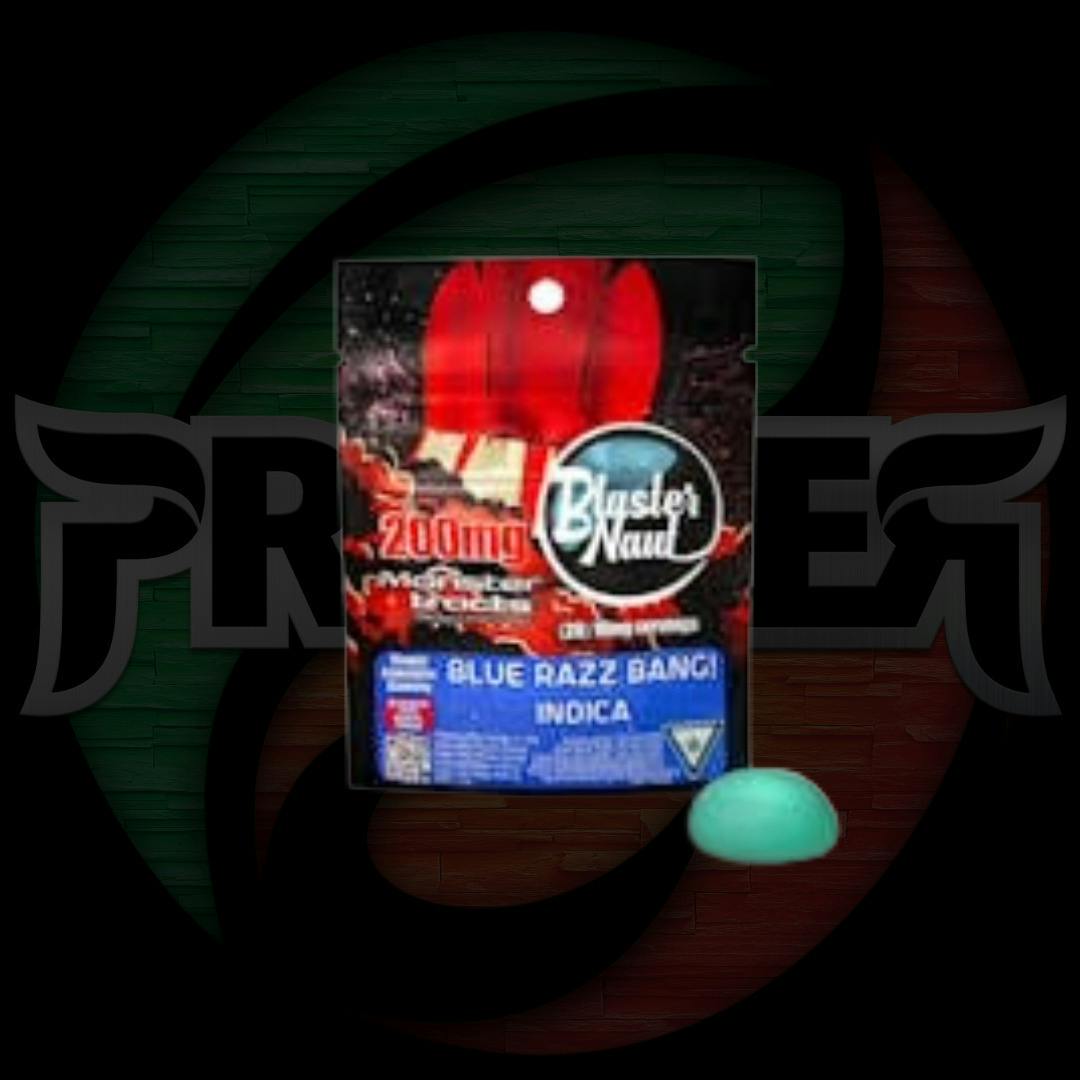 Monster Blaster Naut Gummies 200mg Blue Razz Bang!