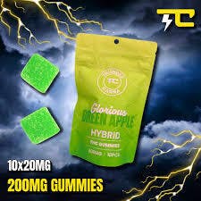 Thunder Canna 200mg Gummies Green Apple