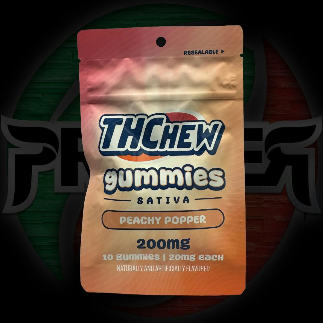 THChew Gummies 200mg Peachy Popper