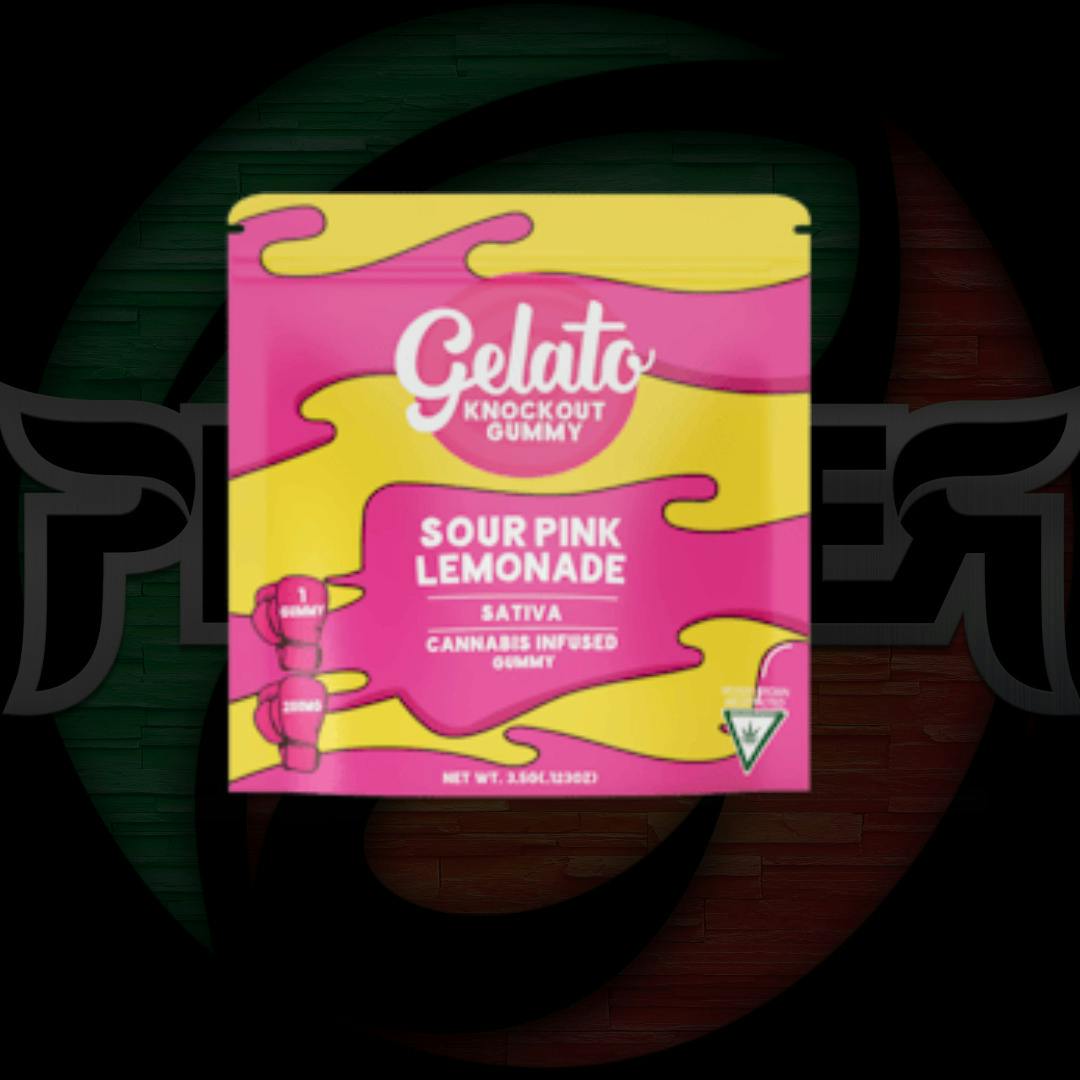 Gelato Knockout Gummy 200mg Sour Pink Lemonade