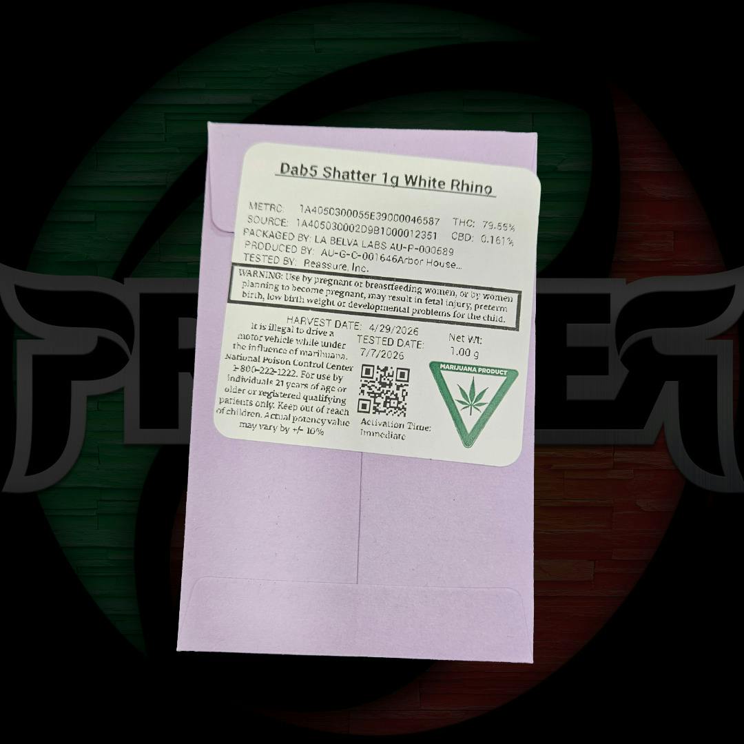Dab5 Shatter 1g White Rhino