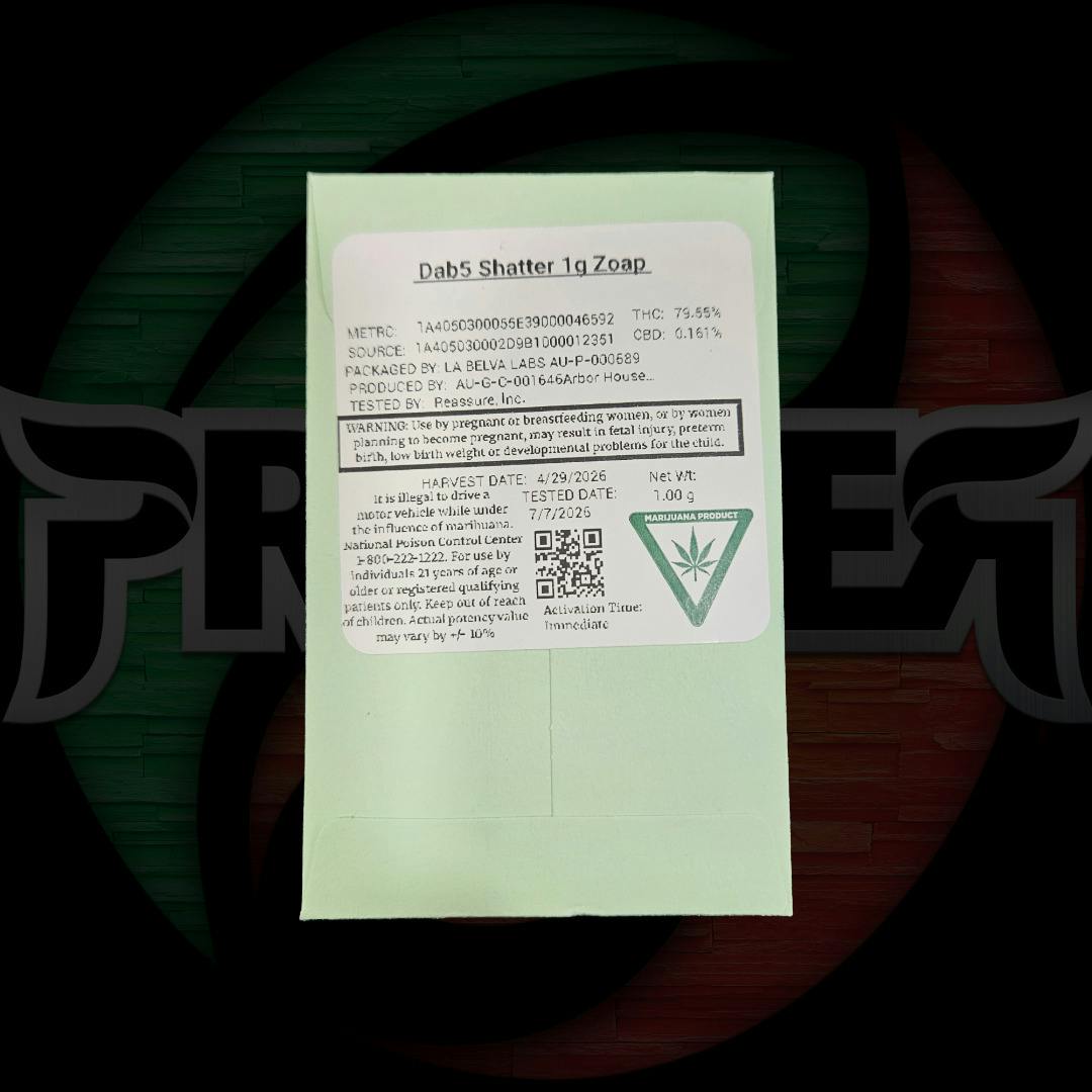 Dab5 Shatter 1g Zoap