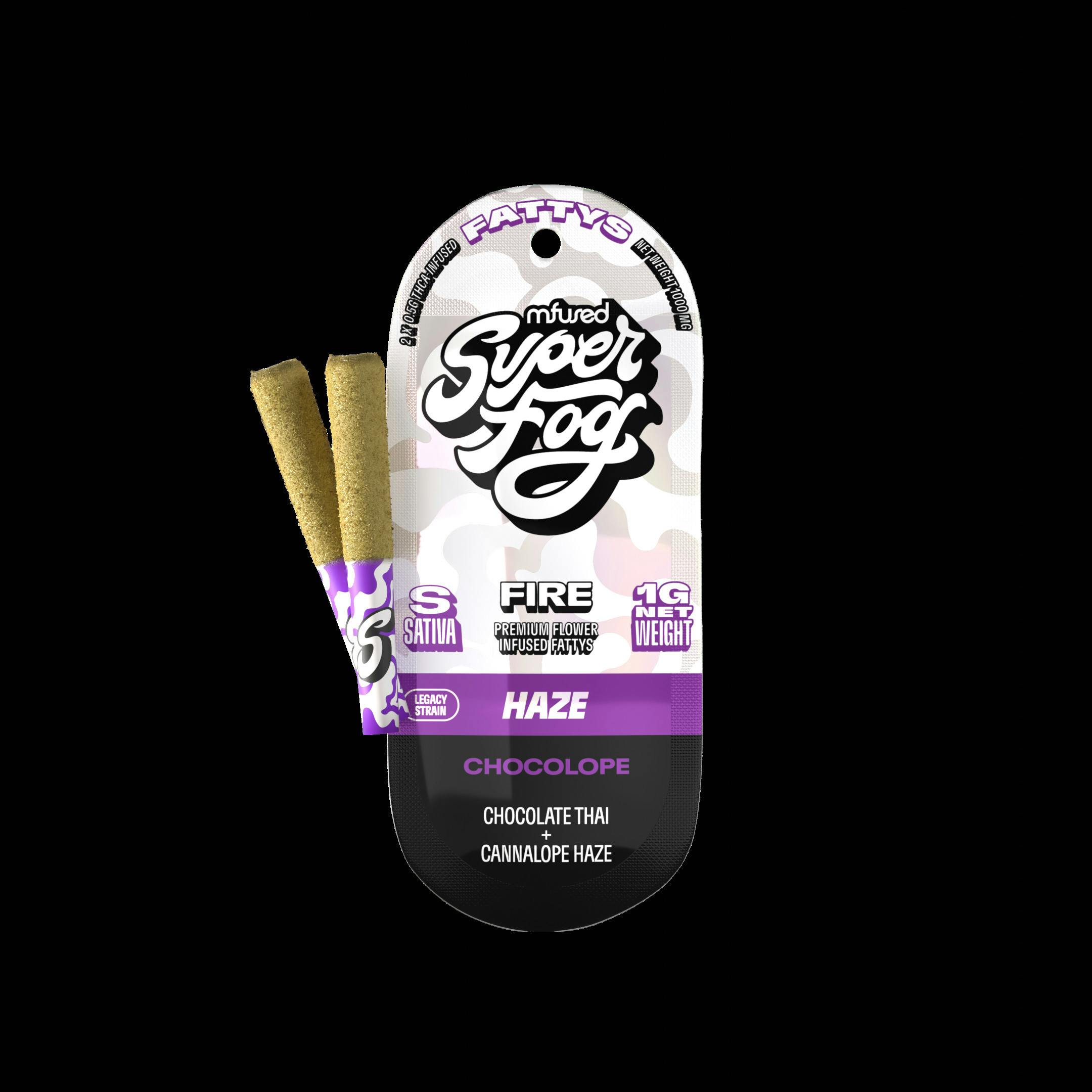 Mfused Super Fog - Fire Fattys - Infused Preroll 2pk - Chocolope (S) (1.0g)