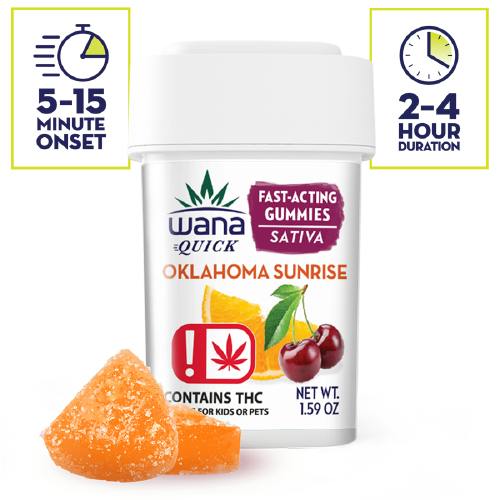 Wana Quick Gummies Sativa Oklahoma Sunrise