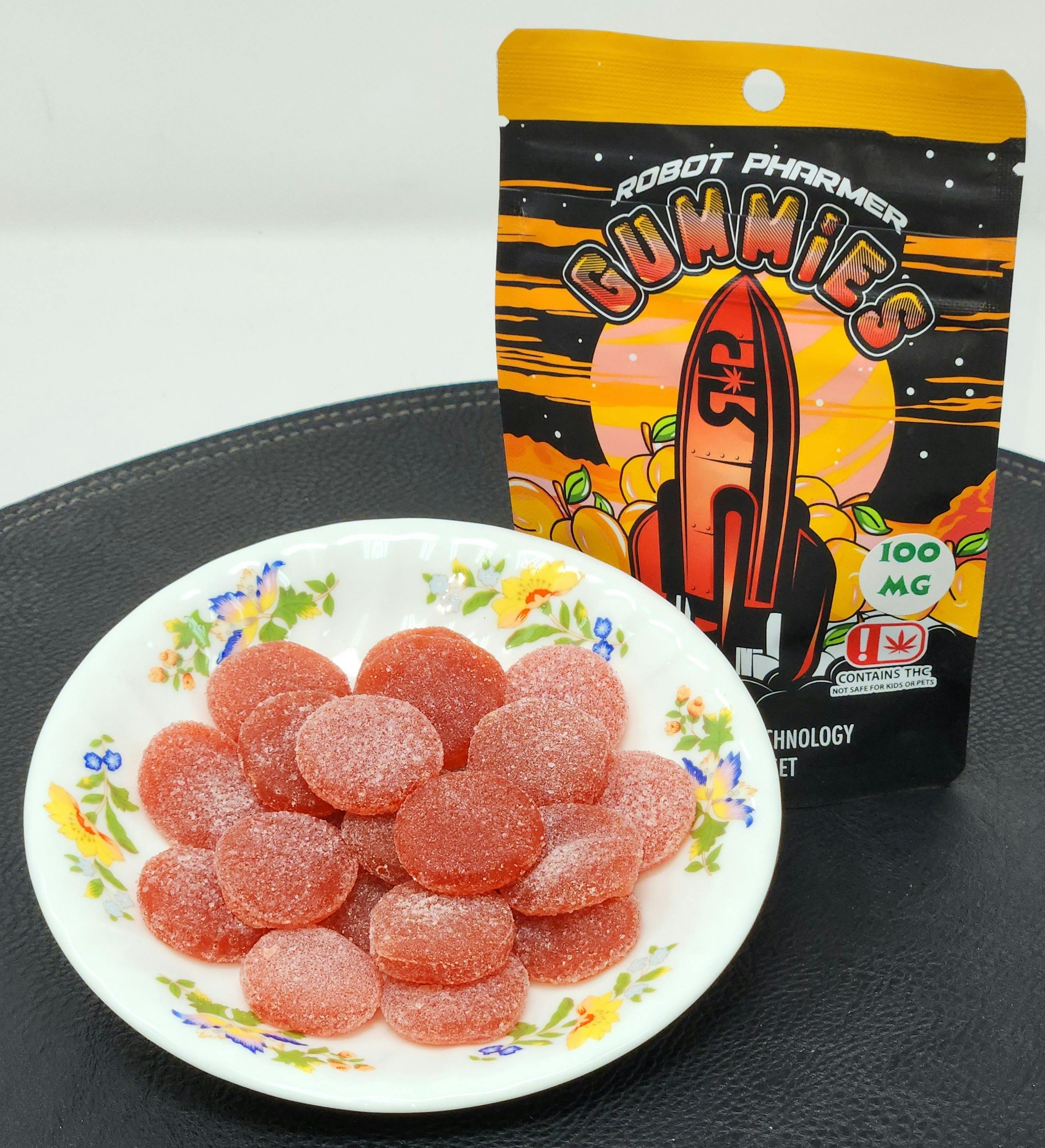 Robot Pharmer 100mg Peach Nano Gummies