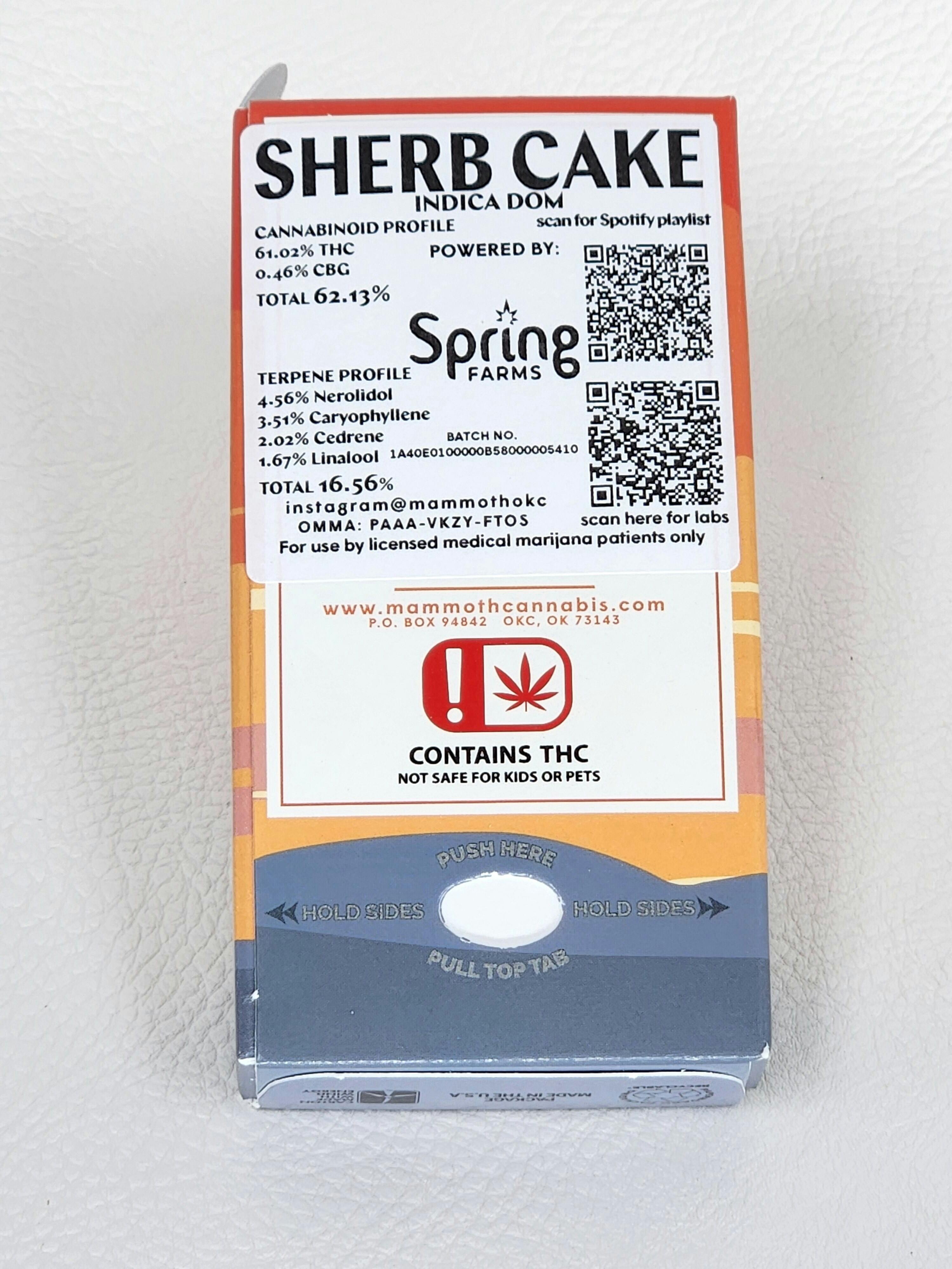 Mammoth 1.0g Cart - Sherb Cake